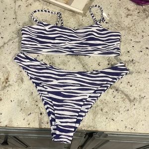 SHEIN zebra print bikini
